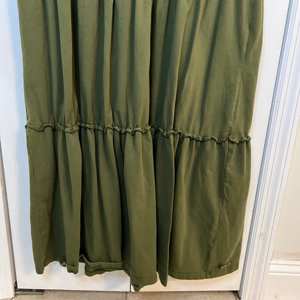 Matilda Jane‎ Tiered Maxi Dress Olive Green Casual Boho Fall Womens Size M - Picture 8 of 12